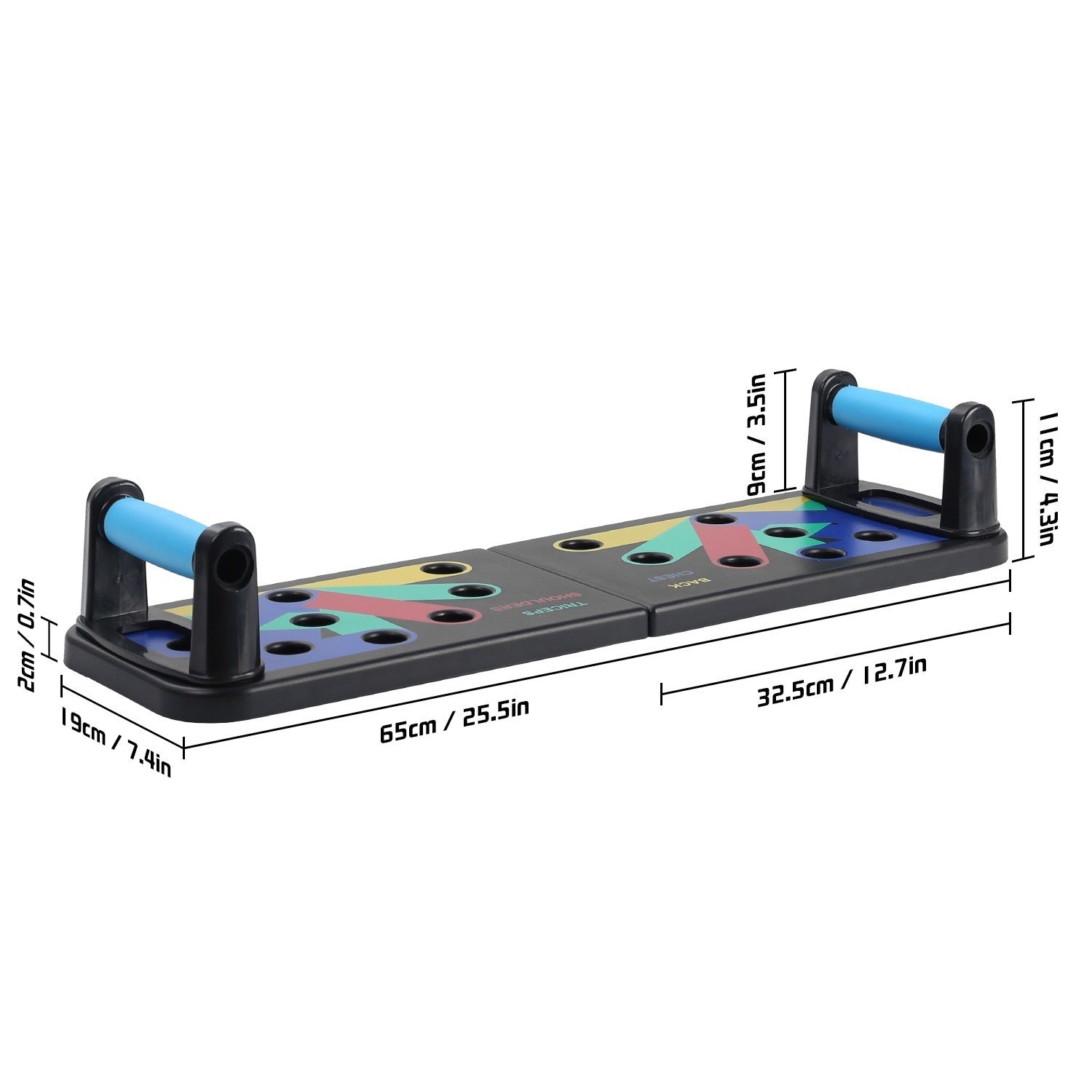 Push-Up Fitness Board with Adjustable Bracket Aid