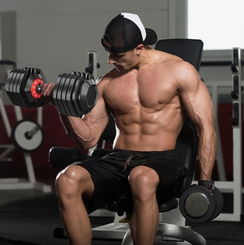 Space-Saving Adjustable Dumbbell for Full-Body Home Workouts