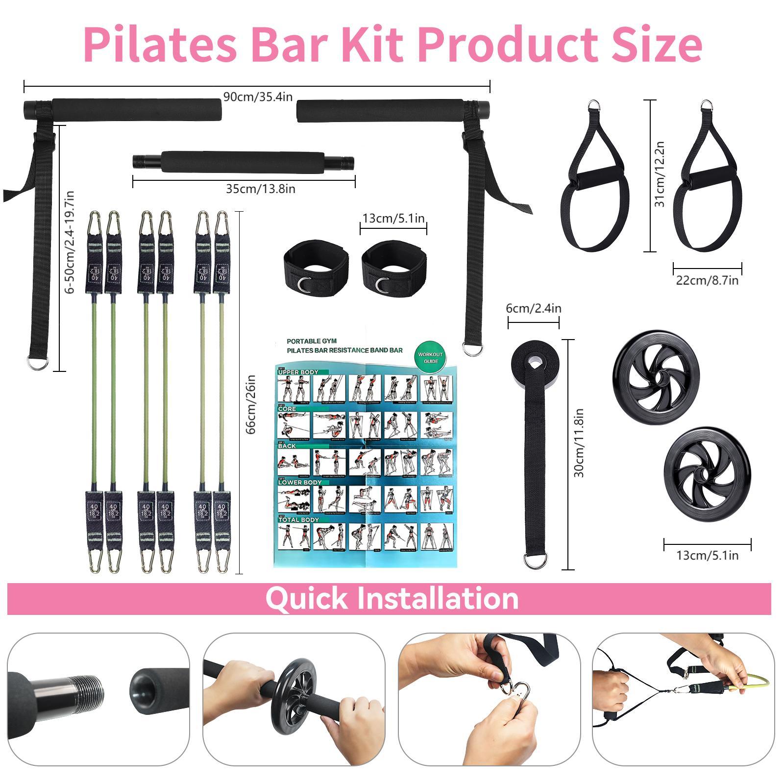 Full-Body Pilates Bar Kit – Yoga, Abs, and Strength