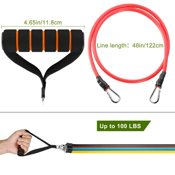 11-Piece Resistance Bands Kit for Full-Body Workouts